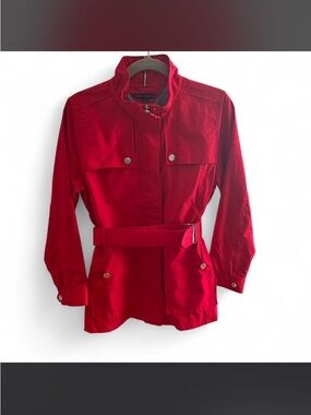 TOMMY HILFIGER- Women's red trench coat-Size: M